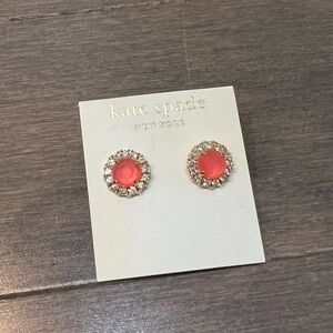 Kate Spade Pave Halo Pink Stud Earrings - NWT